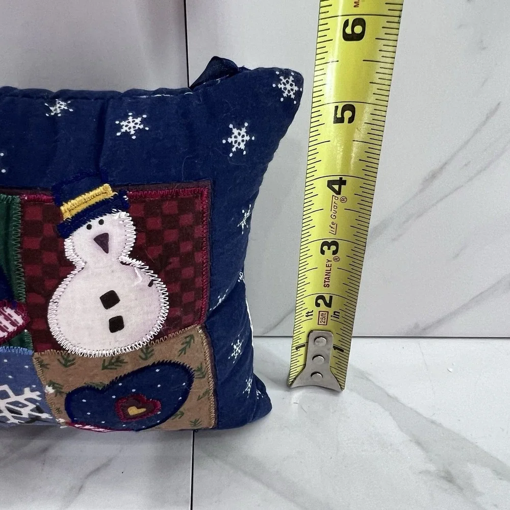 Christmas Pillow Door Hanger Hand Made 5.5
